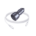 thumbnail image 1 of Cargador Dual de Auto Ugreen 52.5W  + Cable USB C a C 3A 1m Blanco, 1 of 6