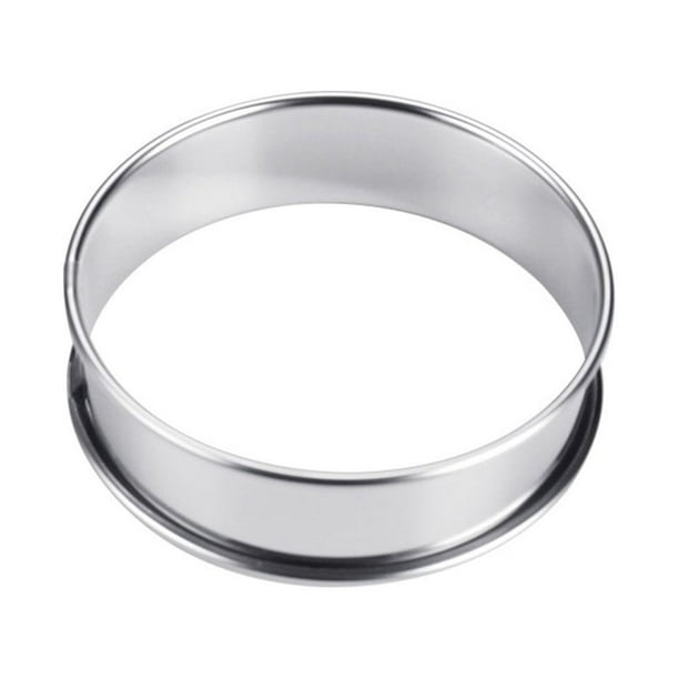 Inteprter Anillo para Pizza, portátil, reutilizable, lavable, espejo pulido, reemplazo , cocina, panadería, molde para hornear pasteles, Cocina y Comedor 8cm