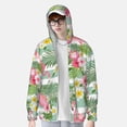 thumbnail image 2 of Balery Tropical Flamingo Sudadera ligera de manga larga con capucha y protección solar UPF 50+ para hombre y mujer, ideal para pesca y running-Small, 2 of 7