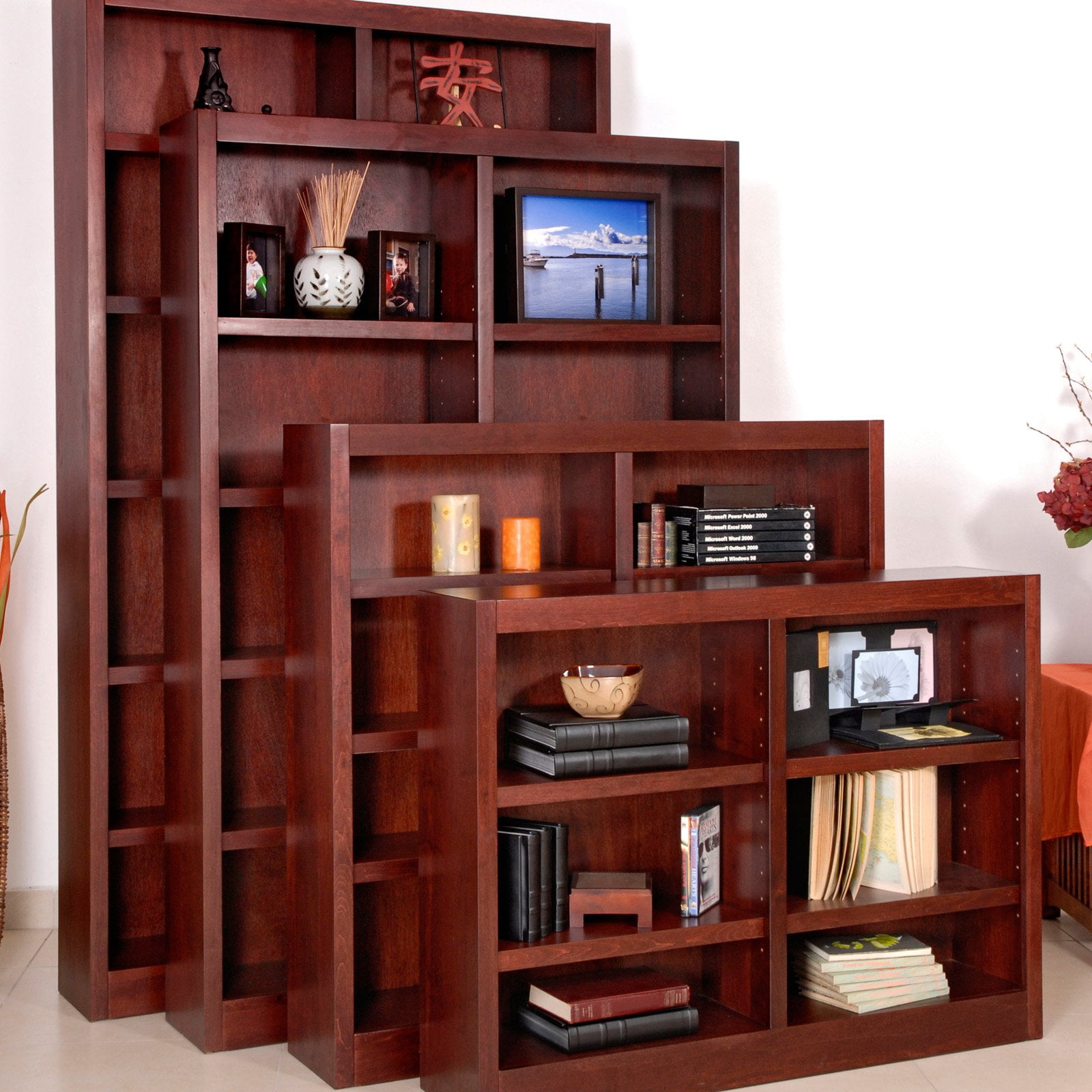 Concepts in Wood  Double Wide Wood  Veneer Bookcase  