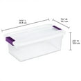 thumbnail image 2 of Sterilite 6 Quart Plastic ClearView Latch Storage Container Tote, 12 Pack, 2 of 11