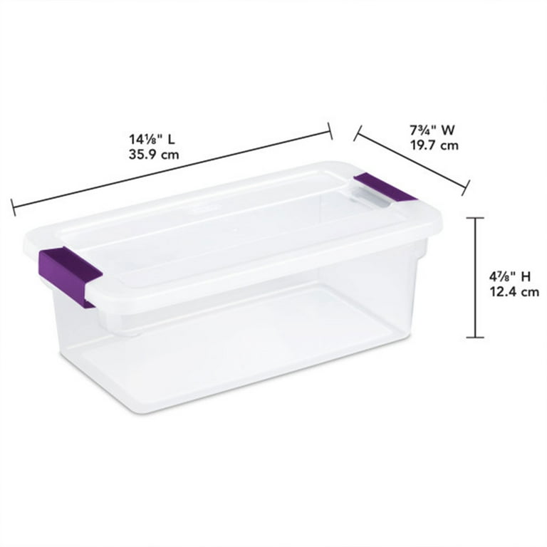 Sterilite 6 Quart Plastic ClearView Latch Storage Container Tote 36 Pack
