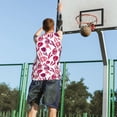 thumbnail image 5 of Honeii Tulips Flowers print basktball shirt for men and women, Unisex basketball jersey for Theme party-Medium, 5 of 6