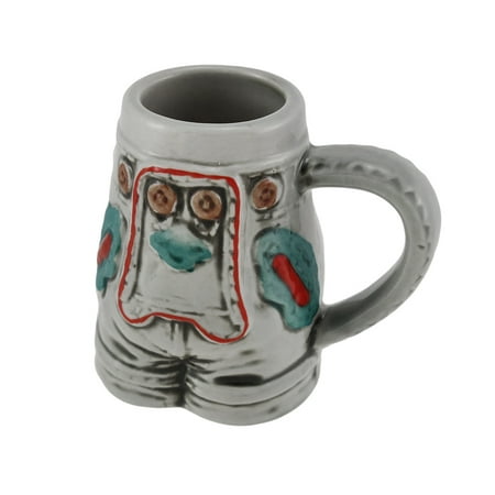 German Stoneware Mini Lederhosen Shot Mug