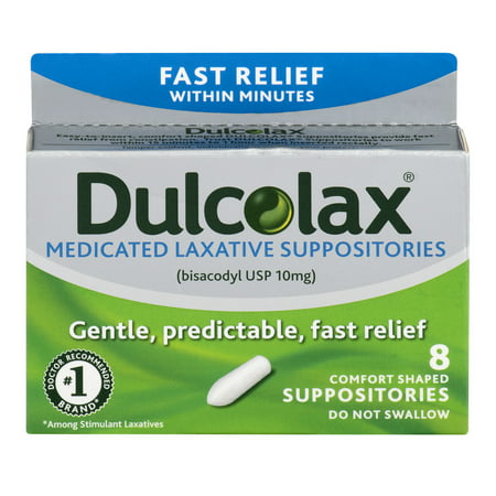 Dulcolax Medicated Laxative Suppositories 8ct