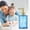 Blue, variant on Glass Soap Dispenser Pump Bottle - Reusable Thickened Liquid Container for Shampoo, Body Wash, and Hand Soap in Home and Hotel Decor Clear