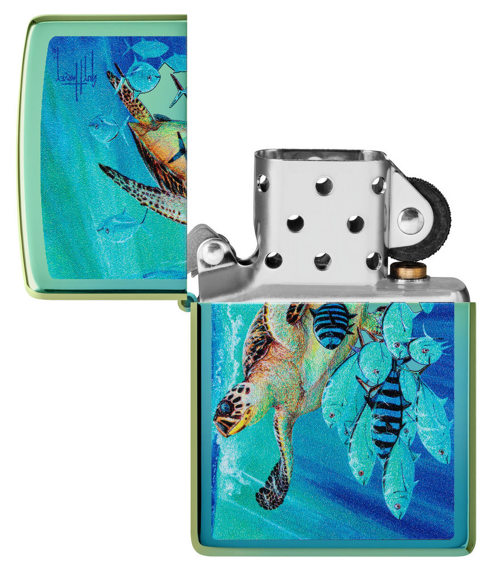 Zippo Guy Harvey High Polish Teal Pocket Lighter
