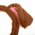 thumbnail image 3 of WRITWAA Plush Animal Ears Headband Set for Women, Includes Dog Ears and Tail in Coffee Color, 3 of 7