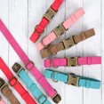 thumbnail image 7 of Jumpress Soft Leather Dog Collar with Quick Release Metal Buckle,Teal Leather Collar for Medium Dogs, M, 7 of 7