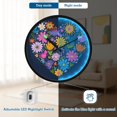 thumbnail image 5 of Indoor 12' Voice-Activated Luminous Decoration Wall Clock With LED Night Light Hand-drawn Style, 5 of 8