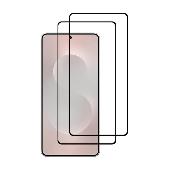 PAPAUTOP [2 Pcs] Black Full Coverage Easy Installation Tempered Glass Screen Protector for Samsung Galaxy S25 Edge 5G 2025