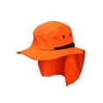 thumbnail image 1 of TopHeadwear 4 Panel Large Bill Flap Sun Hat - Neon Orange, 1 of 2