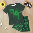 thumbnail image 2 of Toddler Boys Clothes Baby Boy Outfit Sets Baby Boy Summer Clothes 12 18 24 Month 3T 4T 5T Toddler Boy Outfits Dinosuar Set Gibobby(5-6 Years,Green), 2 of 6