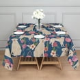thumbnail image 3 of Golden Retriever and Pioneer Flower Square Tablecloth,Waterproof Square Table Cover,Wipeable Spillproof Washable Table Cover for Home Kitchen Party Decor 52"x52"(132x132cm), 3 of 6