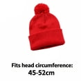 thumbnail image 3 of CPNG Kids Winter Hat Cap Unisex Hat Solid Color Beanies with Pom Pom Toddler Fleece Lined Warm Knit Hat Girls Boys Cute Knitted Wool Snow Beanies Ski Cap, 3 of 9