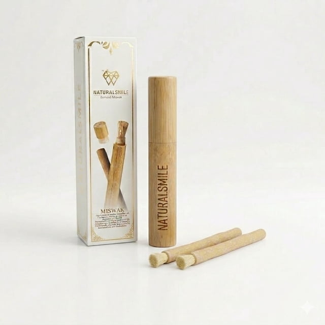 Miswak 2 unidades con soporte de bambú DZ Natural Smile