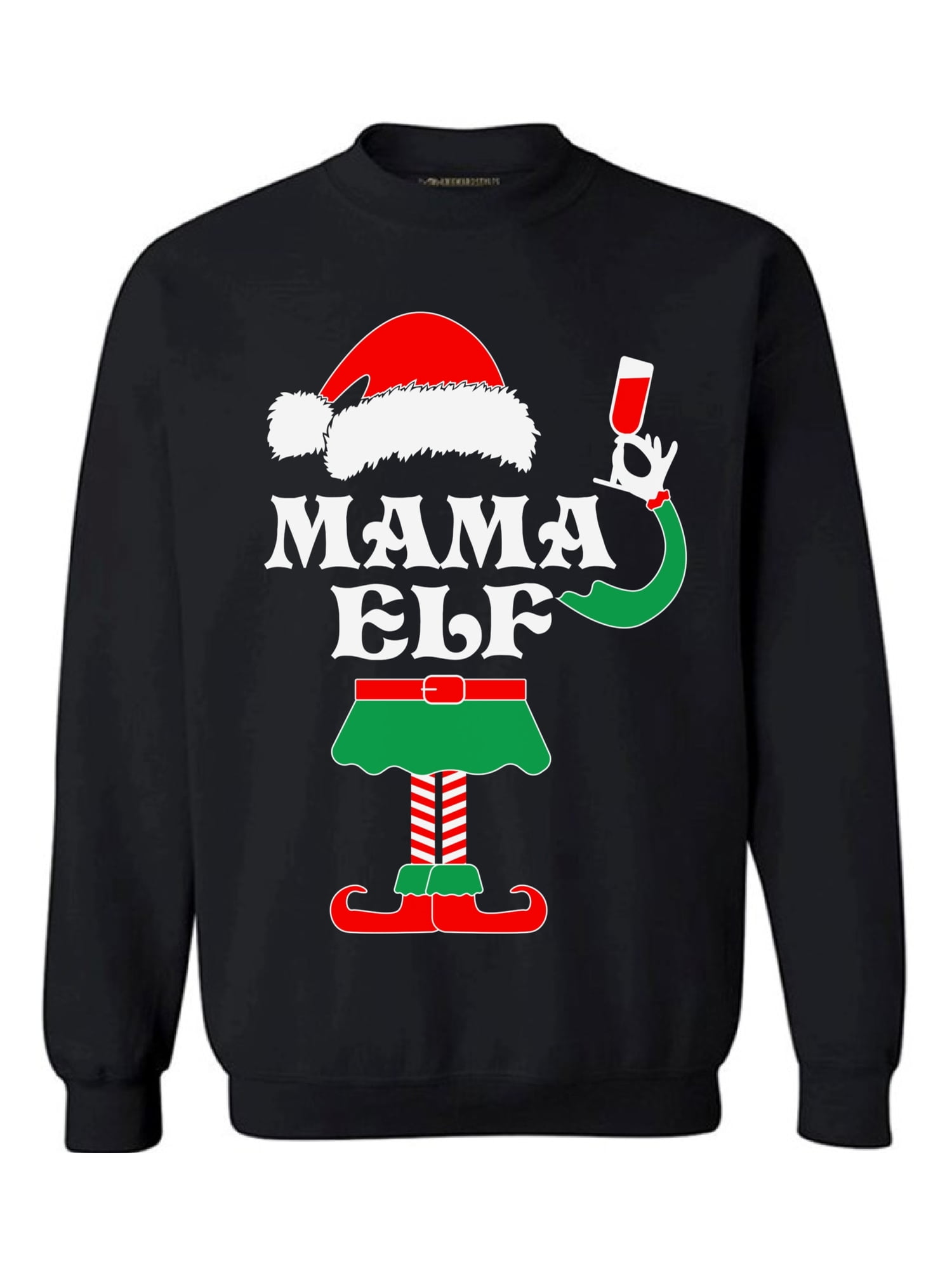 Funny Novelty Sweatshirt Jumper Top Elf Mummy