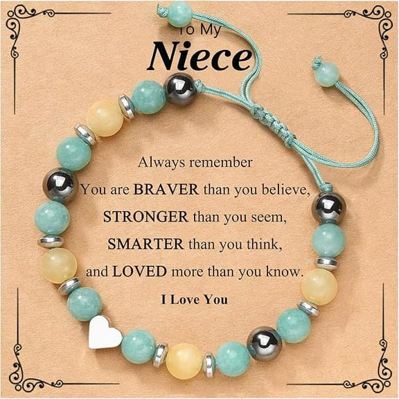 To My Niece Bracelet, Back to School Graduation Valentines Christmas Birthday Gifts for Niece Girls