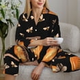 thumbnail image 4 of Goofa Bee and Honey Printed Women’s 2 Piece Pajama Set Super,Pajamas Women's Long Sleeve Sleepwear Soft Button Down Loungewear Pjs Lounge Set Nightwear-Large, 4 of 9