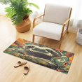 thumbnail image 4 of WOBOGO Exotic Style Sloth Pattern Carpet 39x20in Kitchen Bathroom Plush Absorbent Non-Slip Floor Mat, 4 of 8