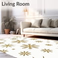 thumbnail image 2 of ODIKA 3'x5' Machine Washable Non-Slip Area Rug, Dazzling Snowdrift Sparkle Beneath Stand Protector High Traffic Rug, Gold, 633701, 2 of 7