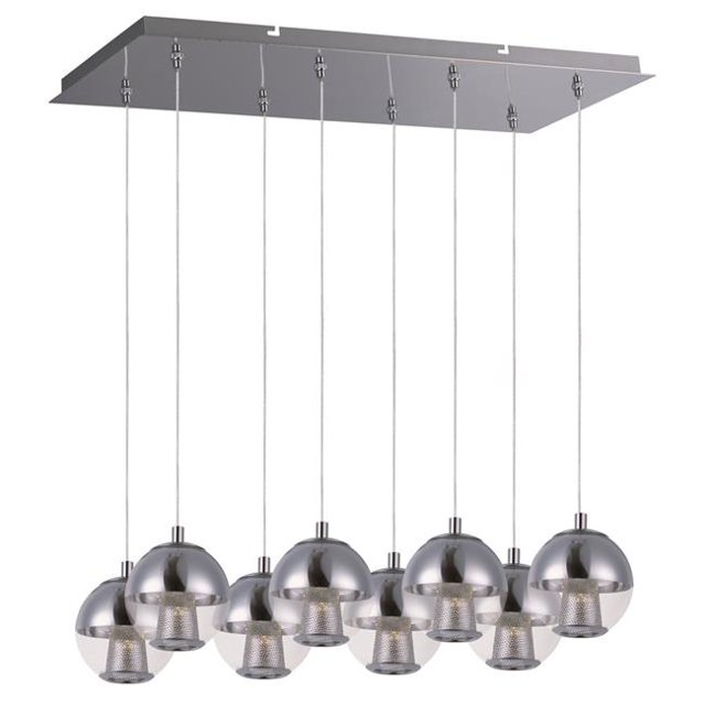 ET2 E22786-81PC Reflex LED Chrome Ilot Pendentif Plafonnier - 26 in.