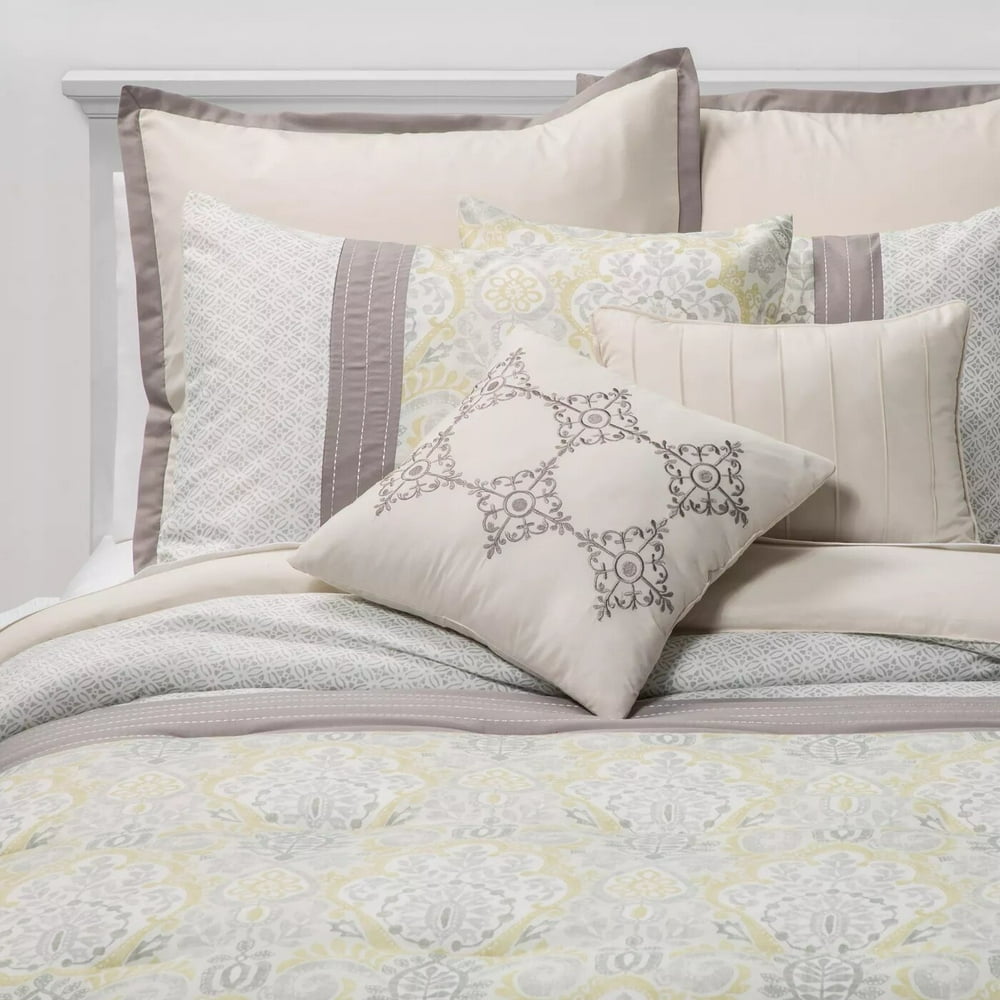 Sunham Home Fashions 8 Piece Hallie Medallion Bedding Comforter Set