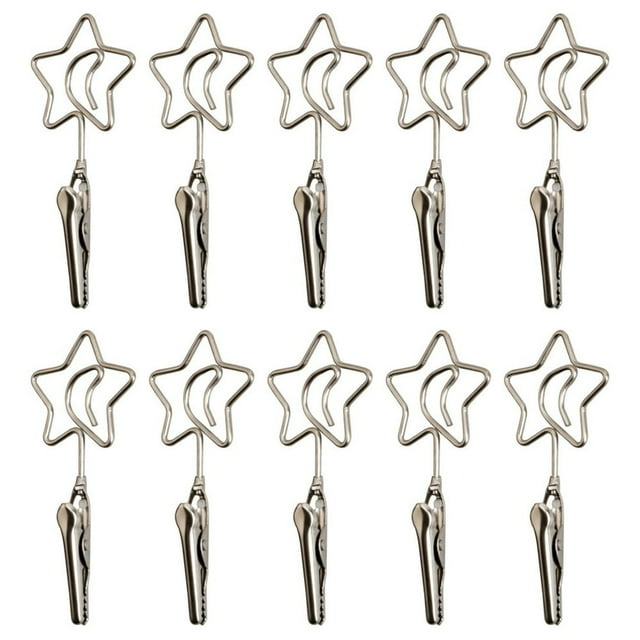 1 Set Photo Clip Easy Installation Wall Hanging Photo Display Clips Flower Heart Shape Clip for Home