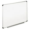 Dry Erase Board, Melamine, 36 x 24, White, Black/Gray Aluminum/Plastic Frame -UNV43723