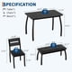 thumbnail image 5 of Yeshouse Juego de comedor industrial retro de madera de 43'' con 4 asientos, banco tapizado y 2 sillas con cojines para estudio, apartamento y cocina, 5 of 9