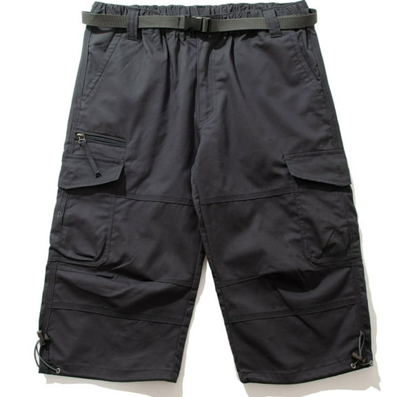 Honeeladyy Men's Casual Pure Color Outdoors Pocket Beach Work Trouser Cargo Shorts Pant Men Swimwear Bathing Suits