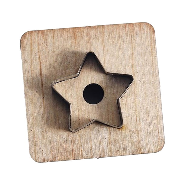 Troquel de corte de cuero con forma de estrella de cinco puntas, plantilla de corte para manualidades, resistente, de madera, para bolso, llavero, bolsa, adornos domésticos de cuero PU 35mm perfecl Troqueles de corte