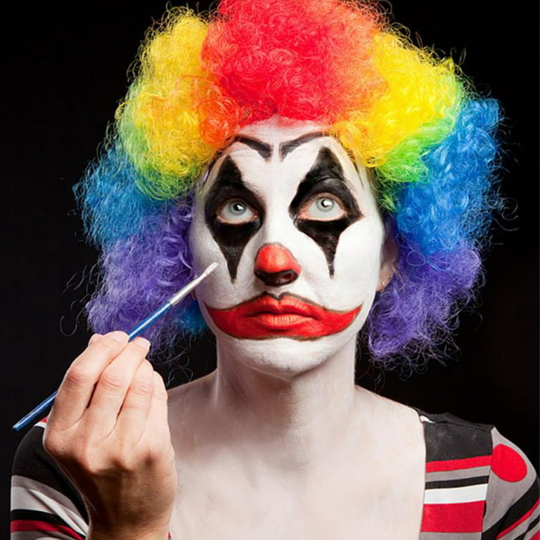 Black White Red Face Paint Clown Makeup Kit Professional White Black Red  Face Painting Joker Dress Up 