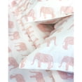 thumbnail image 3 of Melange Home Printed Design Cotton Collection 400 Thread Count Pink Elephants Duvet Set Queen 3 Piece, 3 of 3