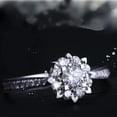 thumbnail image 3 of 1ct Snowflake Cz Wedding Band Women's Jewelry 925 Silver Engagement Ring Sz 4-9, 3 of 6