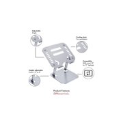 OTM Essentials Aluminum Adjustable Laptop Riser Stand Gray (OB-A2A)