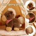 thumbnail image 2 of Cartoon Chubby Soft Horse Stuffed Animal - Cute Scarf Foal Plush Toy - Farm Themed Party Decor Gift, 2 of 4