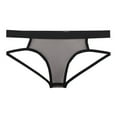 thumbnail image 2 of Men's Open Butt Jockstrap Briefs Sexy Mesh Fishnet Underwear Low Rise Breathable Athletic Supporters Comfortable Transparent Lingerie, 2 of 3