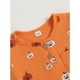 thumbnail image 3 of Toddler Baby Boy Halloween Outfit Short Sleeve Pumpkin Print T-Shirt Tops and Shorts Set Kids Cute Summer Clothes, 3 of 8