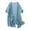 Blue, variant on Women Cardigan with Pockets, Open Front Lightweight Cardigan with Long Sleeve, Draped Ruffles Knit Cardigan ,Green,Size M