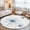 Creamy White, Sky Blue, Baby Blue, Silver Birch, variant on Round Rugs 4Ft, Blue Painting Floral Round Area Rug Washable Indoor Throw Carpet, Farmhouse Flowers Classic Soft Non Slip Circle Rug for Kitchen Nursery Room Home Decor Aesthetic