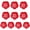 red, variant on 10 Pcs Flower Shape Buttons 4 Holes Buttons Colourful Buttons Sewing Buttons Resin Buttons for Sewing Crafts Projects