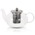 thumbnail image 1 of Here's a refined and professional product description based on the title you provided:\n\n \n\n**Transparent Glass Tea Pot with Stainless Steel Infuser –, 1 of 4