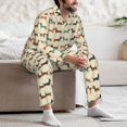 thumbnail image 7 of Naloa Dachshund Dog Men’s Pajamas Set - Long Sleeve Button Down Sleep Shirt and Pajama Bottoms Sleepwear Set-XX-Large, 7 of 7