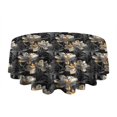 thumbnail image 5 of Pioneer Flower Floral Print Pattern Round Tablecloth 60"x60",Wrinkle Wipeable Table Cloth for Kitchen Dining Room Picnic Patio Party, 5 of 6
