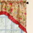 thumbnail image 4 of 3 Piece Kitchen Curtain Sawg Set, Window Treatment Vegetables & Oil Printed Design Serafina, 4 of 8