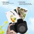 thumbnail image 3 of Digital Video Camera, Flash Support Micro SLR Camera 180 Degree Flip Filter Support Retro  for Vlogging, 3 of 7