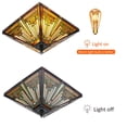 thumbnail image 4 of Miumaeov 14-inch Tiffany Semi Flush Mount Ceiling Lights Stained Glass LED Ceiling Lamp 2-Light Baroque Style Hanging Light Fixture for Dining Room Bedroom, 4 of 15