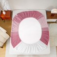 thumbnail image 5 of Manfei Chic Stripes Ombre Twin Sheet Sets, Fashion Pink Abstract Art Twin Fitted Sheet, Teens Kids Adult Men Women Flat Sheet, Lightweight Room Decor, 3-Piece, 5 of 7