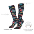 thumbnail image 4 of Xecao Colorful Fish print thigh-high socks, crafted for both men and women with a stretchy, high-opaque design perfect for daily wear, 4 of 6